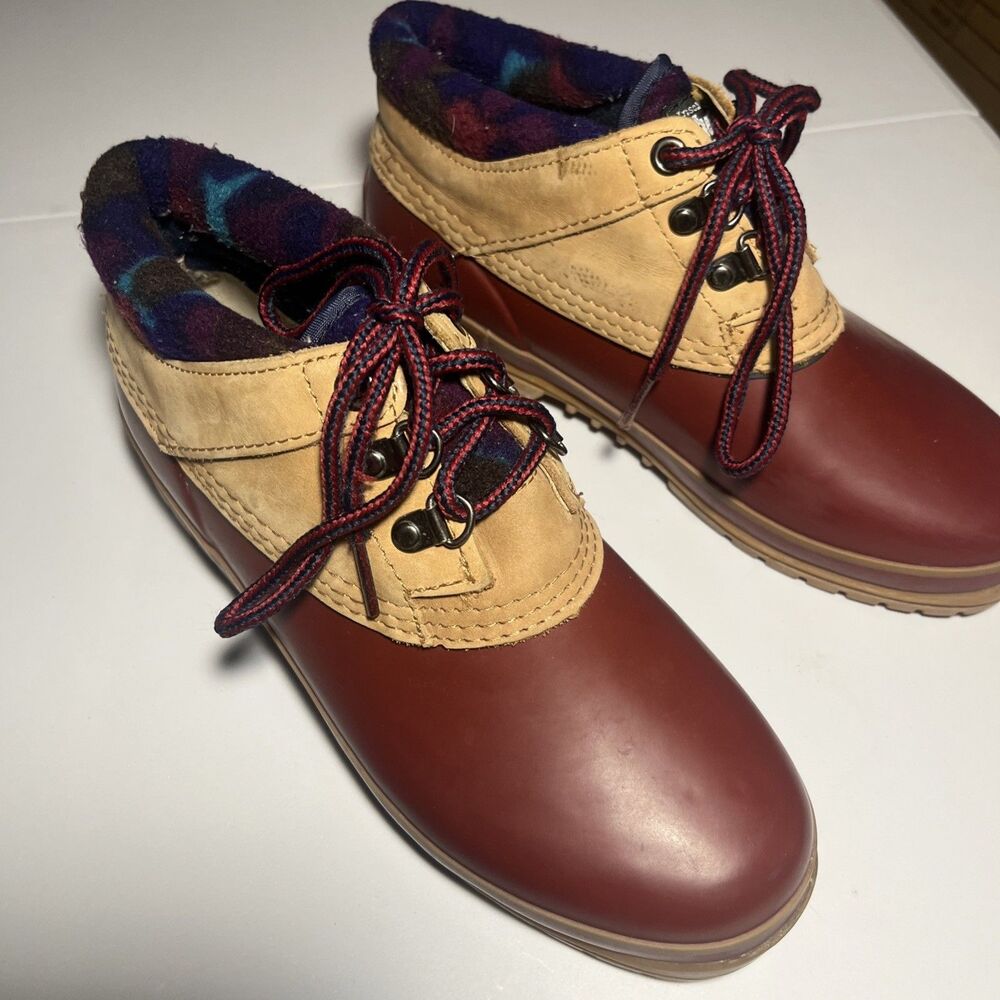 Vintage Nine West Thermolite Dupont Duck Boots Men's Size 9 Insulated Rain Red